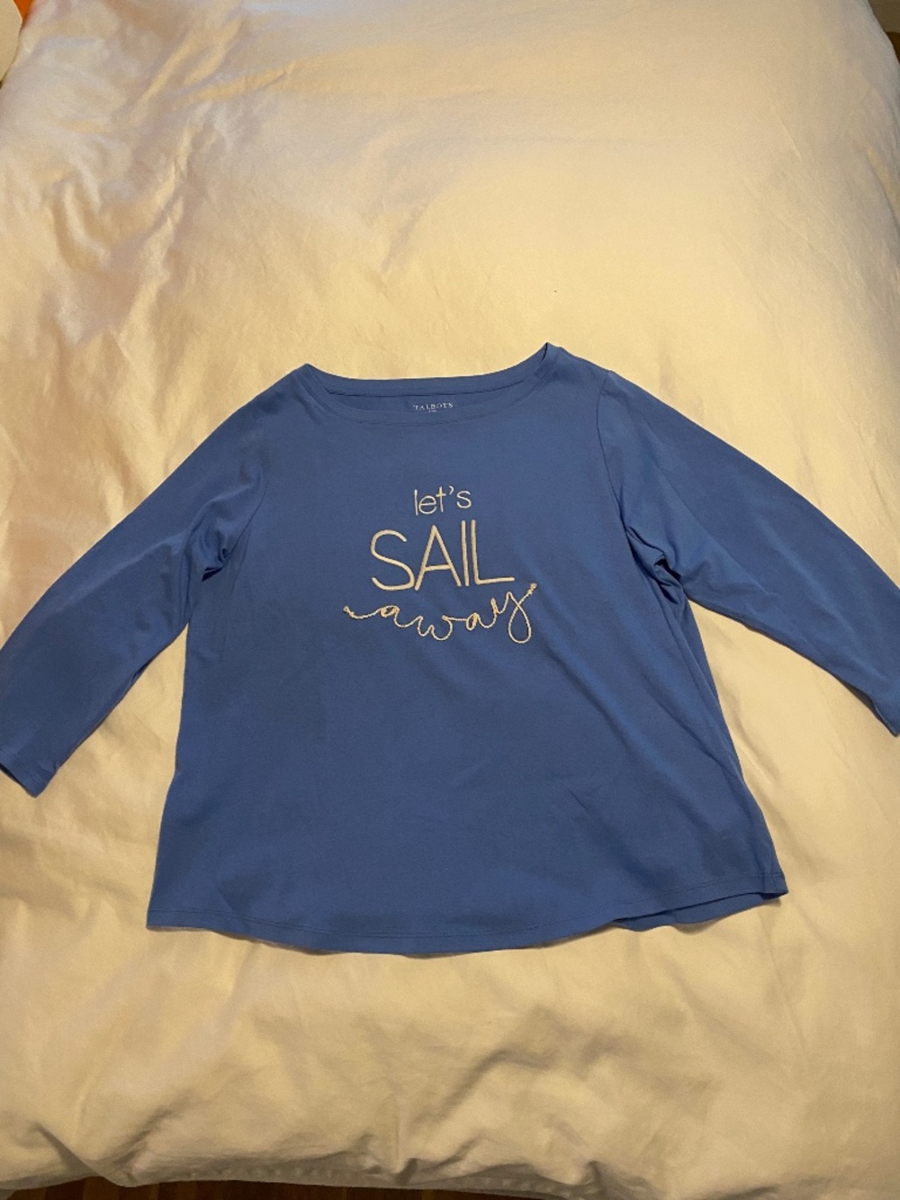 Talbots Let's Sail Away Tee,  1X